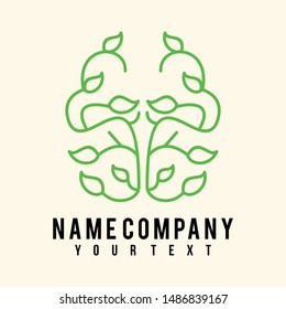 beautiful fancy and unique strong brain logo