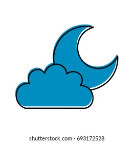Beautiful fantasy cloud with moon
