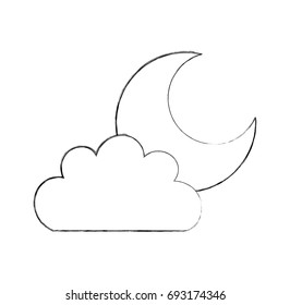Beautiful fantasy cloud with moon