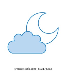 Beautiful fantasy cloud with moon