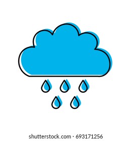 Beautiful fantasy cloud with rain drops