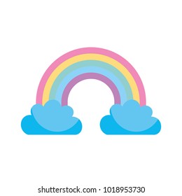 Beautiful fantasy cloud with rainbows