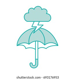 Beautiful fantasy cloud with ray storm electric and umbrella