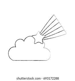 Beautiful fantasy cloud with Shooting Star
