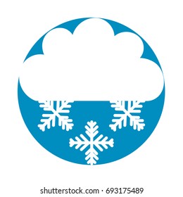 Beautiful fantasy cloud with snowflakes