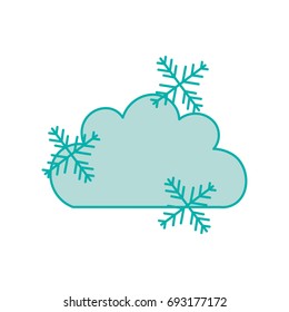 Beautiful fantasy cloud with snowflakes