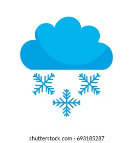 Beautiful fantasy cloud with snowflakes