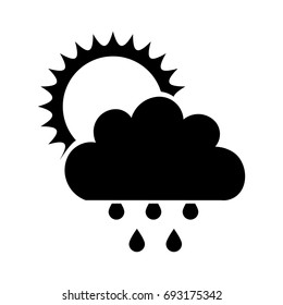 Beautiful fantasy cloud with sun and rain drops