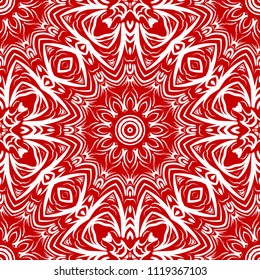 Beautiful fantasy flower ornament. seamless art-deco pattern. vector illustration. for design, wallpaper, invitation symbol.