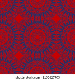 Beautiful fantasy flower ornament. seamless art-deco pattern. vector illustration. for super design, wallpaper, invitation.