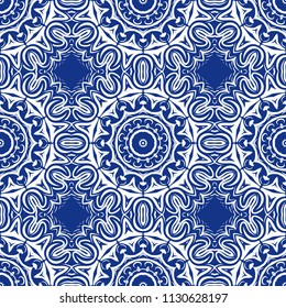 Beautiful fantasy flower ornament. seamless art-deco pattern. vector illustration. for super design, wallpaper, invitation.
