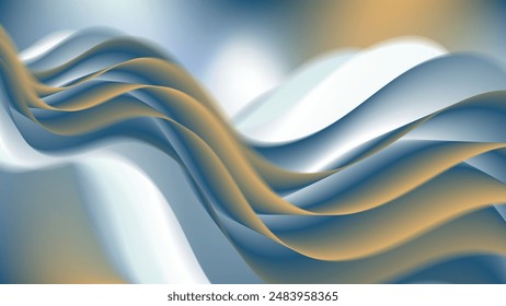 Beautiful fantasy wallpaper with wavy shapes. An excellent background for designing pages on social networks, posters, presentations, outdoor advertising and your other projects. Vector.