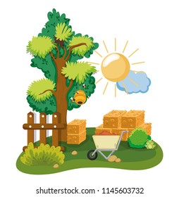 Beautiful farm cartoons