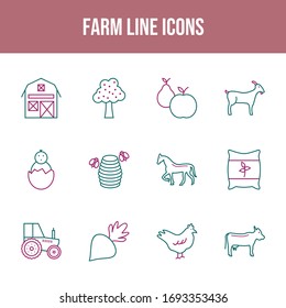 Beautiful Farm vector icon set