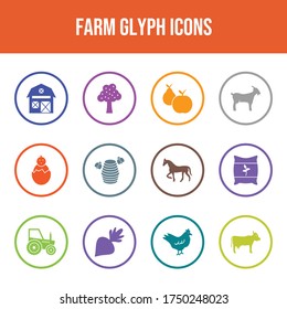 Beautiful Farm vector icon set