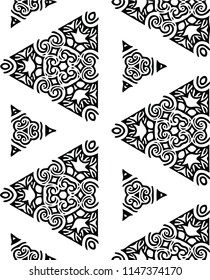 Beautiful fashion black white vector pattern for many creative ideas