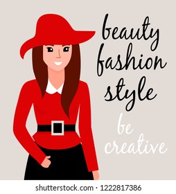 Beautiful fashion girl. Be creative