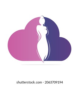 Beautiful fashion woman Logo designs template. Natural Beauty, Yoga and Massage Logo.