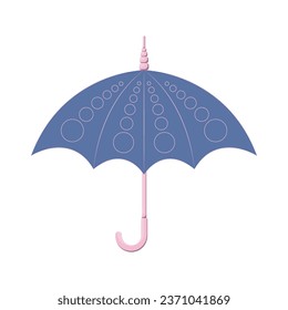 Beautiful fashionable umbrella. Rainy weather, rain, autumn, Weather forecast. Vector illustration.