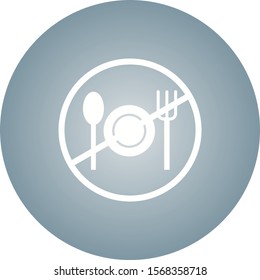 Beautiful Fasting Glyph Vector Icon
