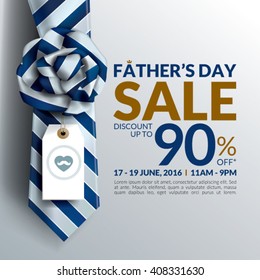 Beautiful Father's Day Sale Promotion Design.