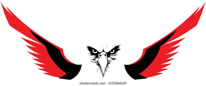beautiful feather of eagle can use in logo