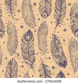 Beautiful Feather pattern seamless 