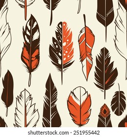 Beautiful Feather pattern seamless 
