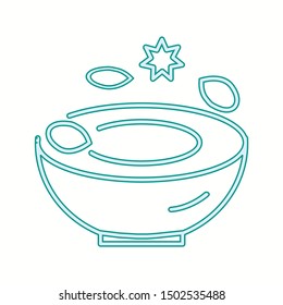 Beautiful feet vector line icon