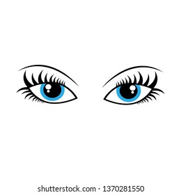 beautiful female blue eye 