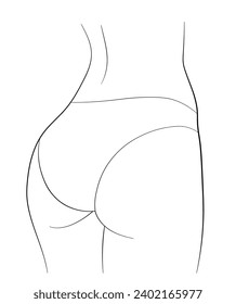 beautiful female butt simple drawing