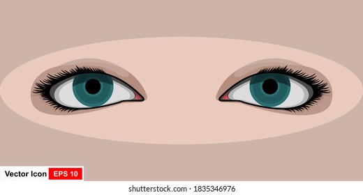 Beautiful Female Eyes - Closeup green eyes.