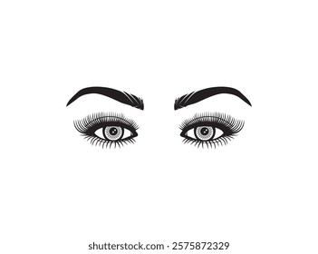 Beautiful female eyes vector illustration