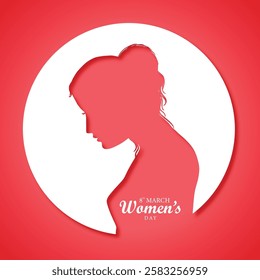 Beautiful female faces for happy womens day card design