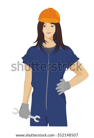 beautiful female technician