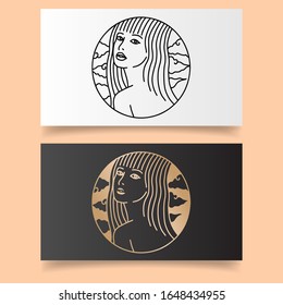 beautiful feminine editable logo  template collection