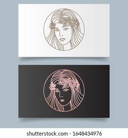 bella colección de plantillas de logotipo editable femenino