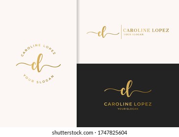 beautiful feminine logo design vector. fashion logo concept. modern design.