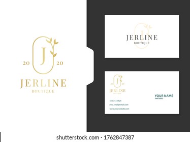 beautiful feminine logo design vector. fashion logo concept. modern design.