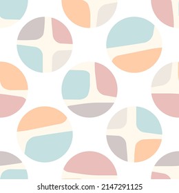 Beautiful feminine trendy hand drawn organic shapes seamless repeating pattern