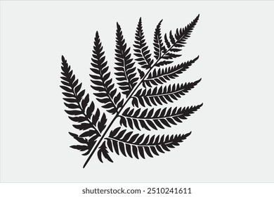 A beautiful Fern Leaf Plant Life Silhouette design.