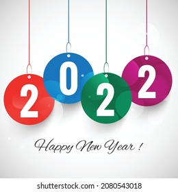 Beautiful festival 2022 new year celebration card design