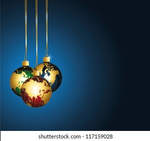 Beautiful festive background with colorful world ornaments. Vector wallpaper.