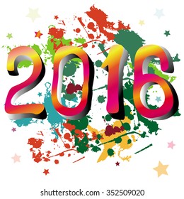 Beautiful festive background with an inscription 2016- symbol of the coming New Year.
