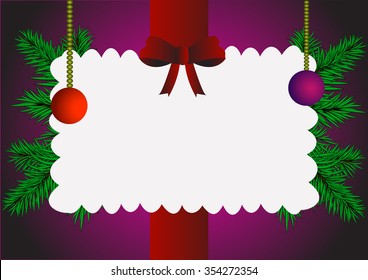 Beautiful festive card with space for text and decorations