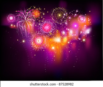 Beautiful festive fireworks