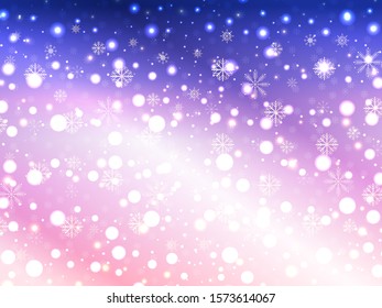 Beautiful festive gradient with snowflakes for New Year and Christmas.