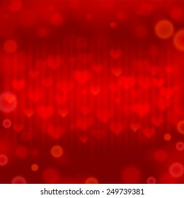 Beautiful festive greeting card with hearts for any holiday