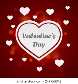 Beautiful festive greeting card with hearts for any holiday