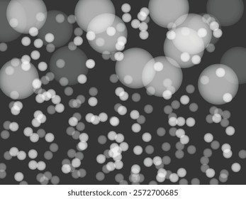 Beautiful festive grey bokeh background. Abstract blurry bokeh background